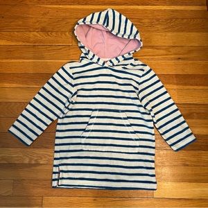 Mini Boden hooded toweling dress coverup size 4-5 *see note*